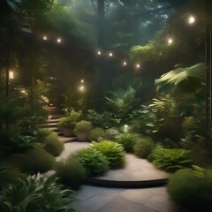 A mystical garden with plants that emit soothing melodies1