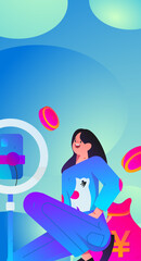 Festive Shopping E-Commerce Online Shopping People Flat Vector Concept Operation Hand Drawn Illustration