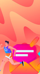 Festive Shopping E-Commerce Online Shopping People Flat Vector Concept Operation Hand Drawn Illustration