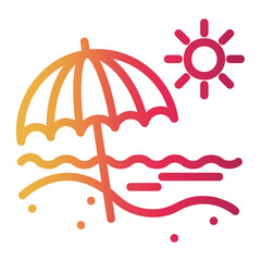 beach umbrella icon