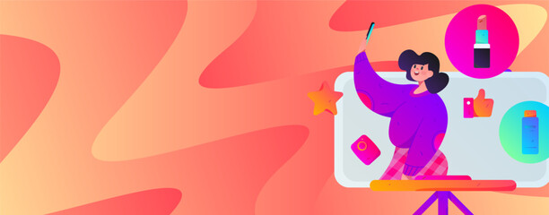 Festive Shopping E-Commerce Online Shopping People Flat Vector Concept Operation Hand Drawn Illustration