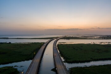 Mobile Bay sunset on the Alabama Gulf Coast