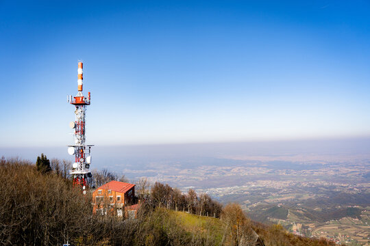 telecommunication tower in the mountains