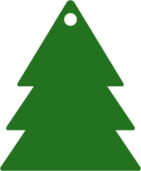 Green Christmas Tree Tag