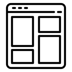 Layout icon, line icon style