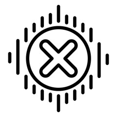 Obraz premium Mute icon, line icon style