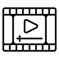 Video icon, line icon style