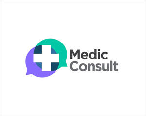 medical consultation logo designs for cline and health online service