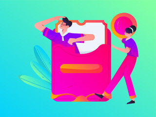 Festive Shopping E-Commerce Online Shopping People Flat Vector Concept Operation Hand Drawn Illustration