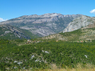 Obraz premium On the railroad from Kolasin to Podgorica