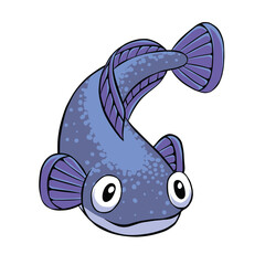 Snake Head Fish Icon Illustration