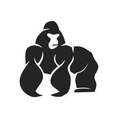 Gorilla Logo template Isolated. Brand Identity. Icon Abstract Vector graphic