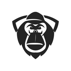 Gorilla Logo template Isolated. Brand Identity. Icon Abstract Vector graphic