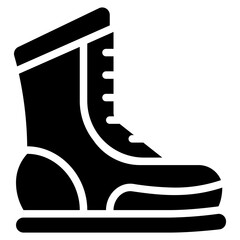  Shoes, Sneakers, Footwear, boot, Sport, Boxing, Icon, Glyph style icon vector illustration, Suitable for website, mobile app, print, presentation, infographic and any other project.