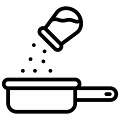 seasoning icon illustration design with outline