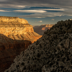 Morning Light and Shadows Below the Rim on the Hermit Trail