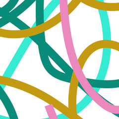 Green pink ochre abstract lines background 