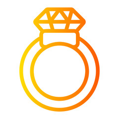 diamond ring gradient icon