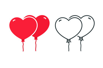 Love ballon icon. illustration vector