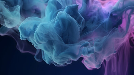 水や火のように流れる青色系の抽象背景 No.007  Abstract Background of Flowing Blue Colors like Water or Fire Generative AI