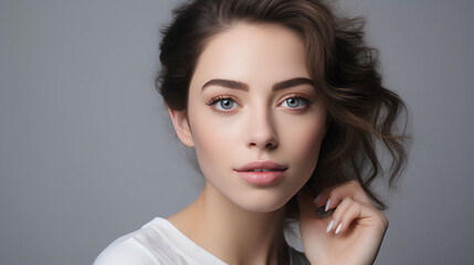 Beautiful woman, model for skin care advertising