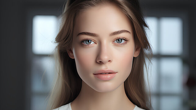 Beautiful woman, model for skin care advertising