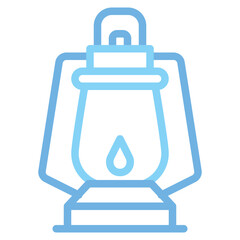  Lamp, Camping, Gas, Lantern, Light, camp Icon, Line color style icon vector illustration, Suitable for website, mobile app, print, presentation, infographic and any other project.
