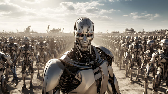 Roboter Armee Cyborg Generative AI