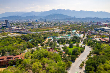 Fototapeta na wymiar Amazing View of Fundadora Park in Monterrey