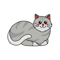 Cute cat vector illustration for your asset design