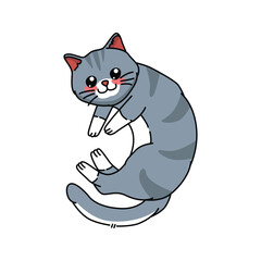 Cute cat vector illustration for your asset design