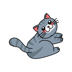 Cute cat vector illustration for your asset design