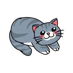 Cute cat vector illustration for your asset design