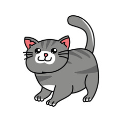 Cute cat vector illustration for your asset design