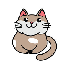 Cute cat vector illustration for your asset design
