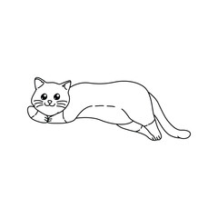 Cute cat vector illustration for your asset design