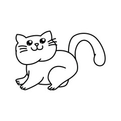 Cute cat vector illustration for your asset design