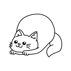 Cute cat vector illustration for your asset design