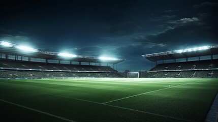Stadium scene at night