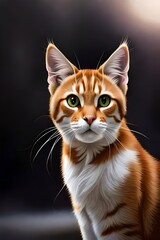 Obraz premium portrait of a cat. Generative AI