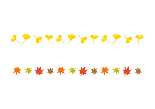 Autumn elements decorative border template design.