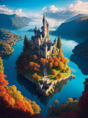 Castle in the middle of the lake