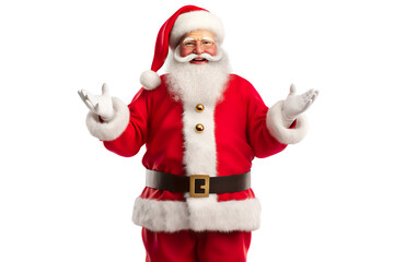 Fototapeta na wymiar 3d rendered santa claus hyper-realistic, isolated on a white background PNG