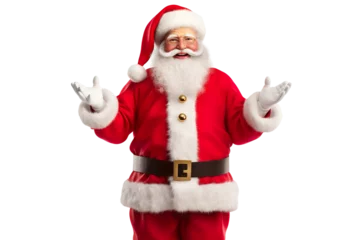 Foto op Canvas 3d rendered santa claus hyper-realistic, isolated on a white background PNG © JetHuynh