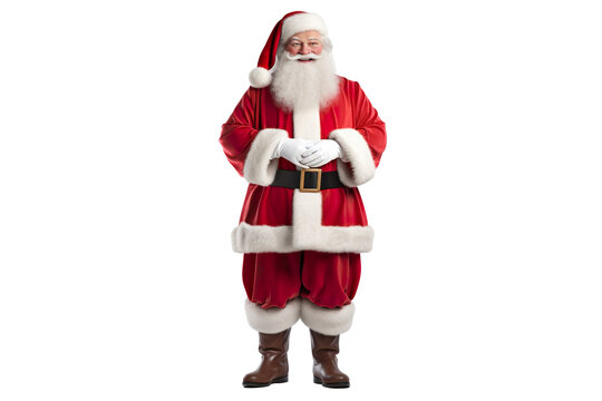 3d rendered santa claus hyper-realistic, isolated on a white background PNG