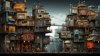 Landscape building background