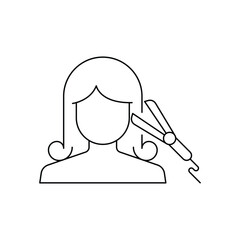 Curling iron icon design. isolated on a white background, vector illustration