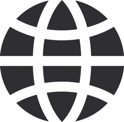 Globe black icon. World symbol. Planet earth sign
