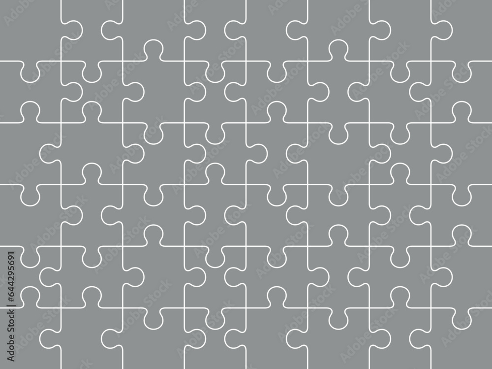 Poster jigsaw puzzle layout template. grey scheme grid