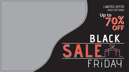 Obraz premium BLACK FRIDAY SALE BANNER. BLACK FRIDAY SALE BACKGROUND
